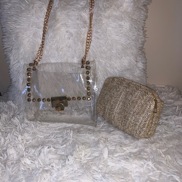 NEW SEE THROUGH SHOULDER BAG W/REMOVABLE PURSE 🌹 - Picture 4 of 5